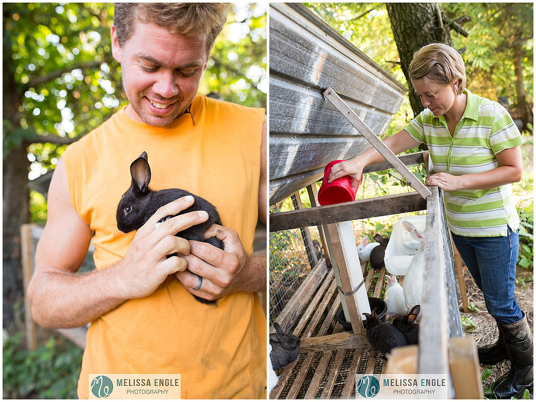 Photo of baby rabbits being fed at Mirror Image Farms in Bainbridge, PA